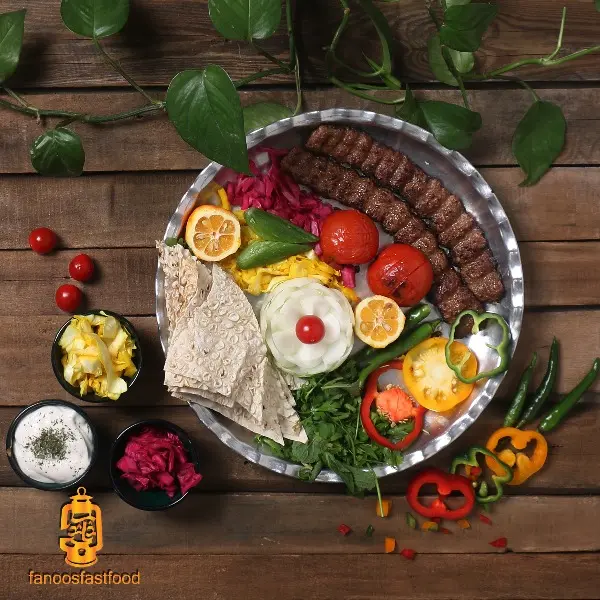 خوراک کوبیده دو سیخ