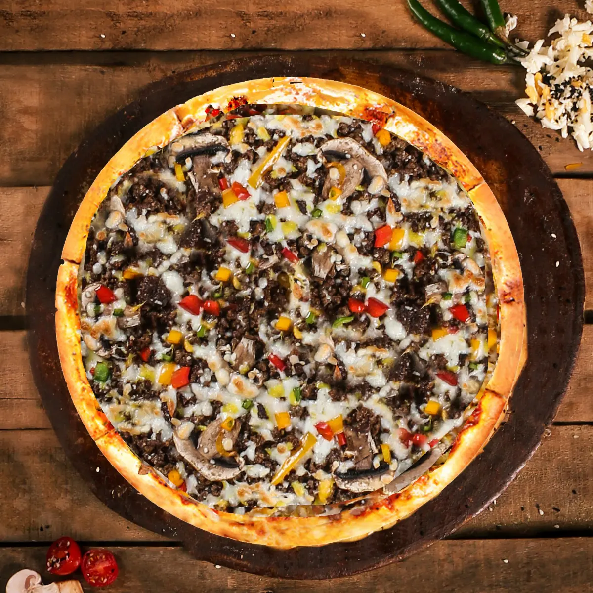 گوشت قارچ دونفره 