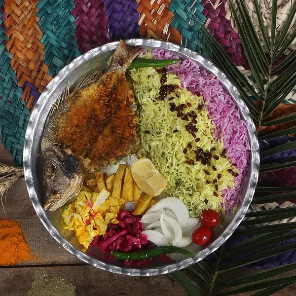 چلو ماهی سرخ شده